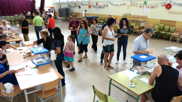Imatge durant la jornada electoral a Gavà