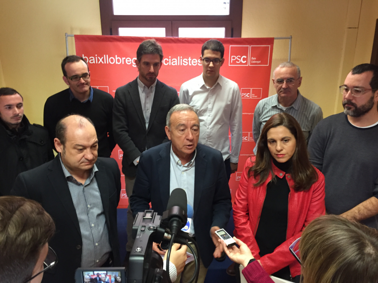 El PSC del Baix Llobregat va celebrar ahir una roda de premsa a la seu que té a Cornellà de Llobregat