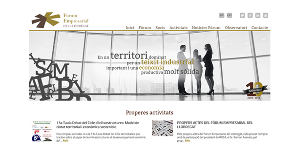 TECNOLOGIA: El Fòrum Empresarial del Llobregat estrena una nova pàgina web
