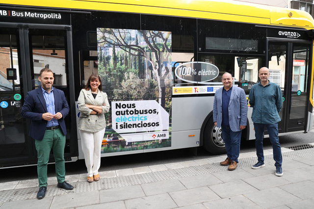 L’Àrea Metropolitana de Barcelona (AMB) ha incorporat, des del mes de març, nous autobusos elèctrics a la xarxa de Bus Metropolità que circula pel Baix Llobregat Sud 
