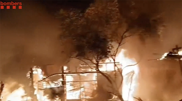 SUCCESSOS: Incendi d’unes barraques a Sant Vicenç dels Hort