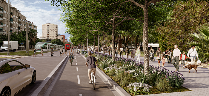 Esplugues comença a transformar l'avinguda de Cornellà