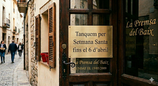 TANQUEM PER SETMANA SANTA FINS EL 6 D'ABRIL