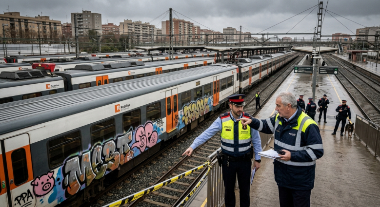 Els Mossos d'Esquadra detenen nou persones i resolen 53 delictes per grafits en trens amb danys de 229.000 euros