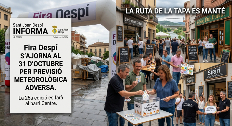 Sant Joan Despí ajorna la 25a edició de Fira Despí al 31 d'octubre per la pluja