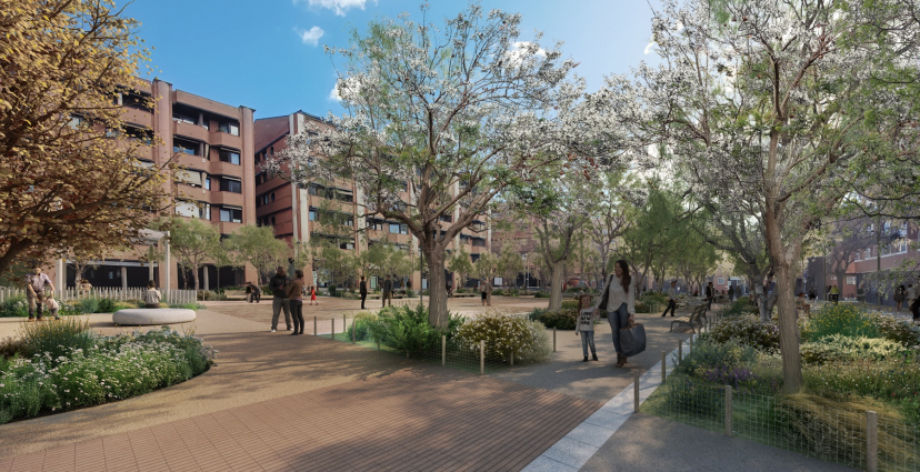 Comencen les obres per transformar la plaça de Maria Aurèlia Capmany de Sant Joan Despí 