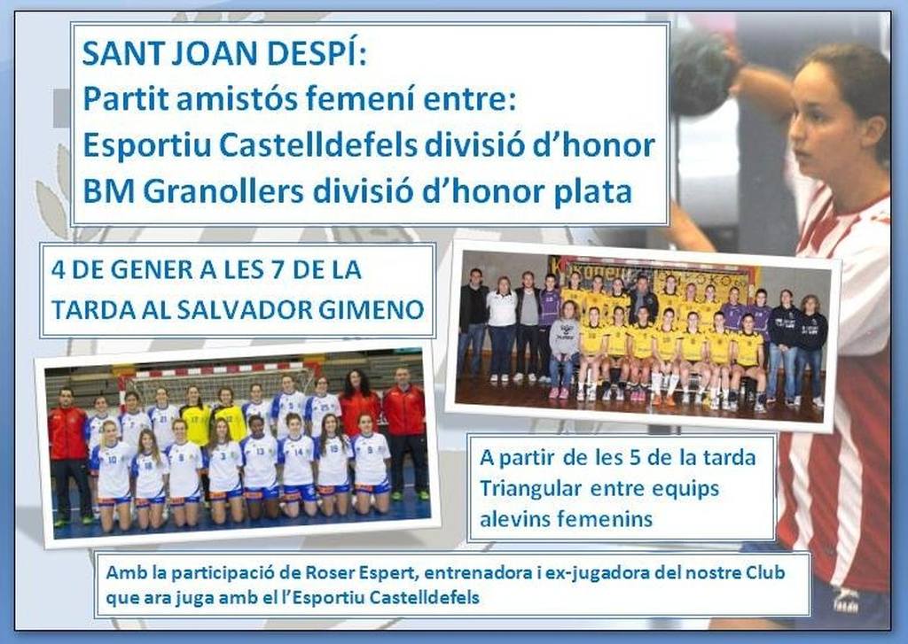 Sant Joan Despí acollirà dissabte una jornada d’handbol femení