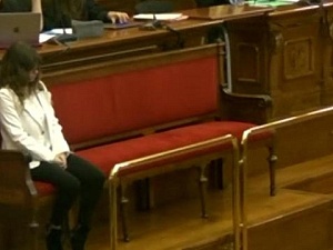 L'acusada durant el judici