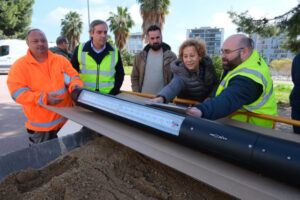 visita d'obres de l'alcaldessa de Sant Joan Despí, Belén García.