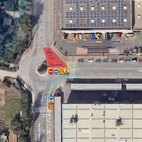 Tall de trànsit el 14 d’agost a la rotonda del Pla i Comerç de Sant Feliu