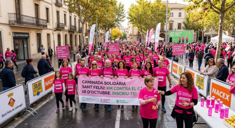 Apunta’t a la caminada solidària de Sant Feliu: ‘KM contra el càncer’