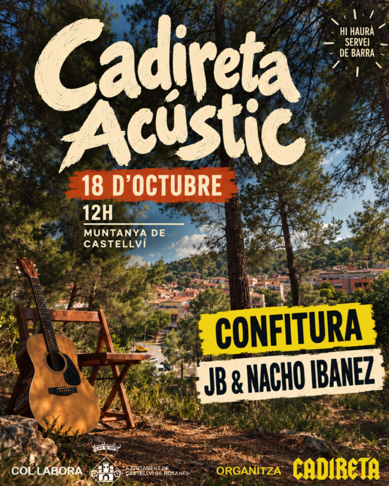 El Cadireta Acústic porta música en directe al bosc de Castellví aquest diumenge
