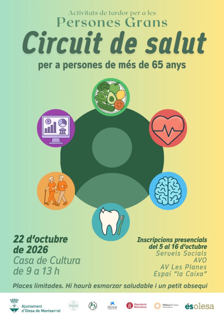 Olesa organitza un circuit de salut per a la gent gran amb assessorament i controls