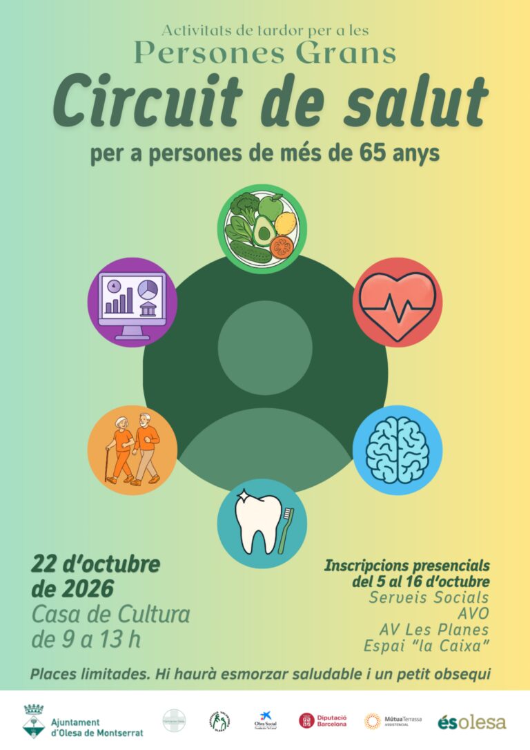 Olesa organitza un circuit de salut per a la gent gran amb assessorament i controls